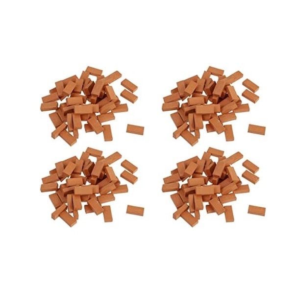 ibasenice 1200 Pièces Mini-Briques Mini Accessoires De Maison De Poupée Modèle De Mini Briques Mini Briques Rouges Briques Mi