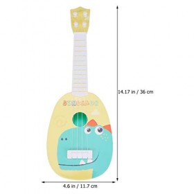 HEALLILY Enfants en Plastique Guitare 4 Cordes Guitare Jouet Dinosaure Modèle Éducatif Instrument de Musique pour Les Enfants