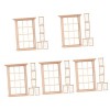 Toyvian 30 Pièces Fenêtre De Maison De Poupée Meubles De Maison Miniature Fenêtres De La Maison Fenêtres De Maison De Poupée 