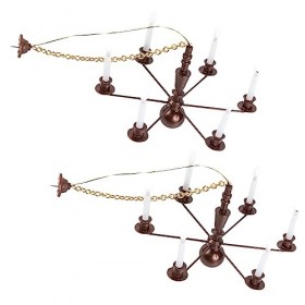 Toyvian 10 Pcs Modèle Lustre Minuscule Lampe Modèle Plafonnier Lumineux Maison De Poupée Lustre Maison De Poupée Plafonnier M