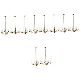 Toyvian 10 Pcs Modèle Lustre Poupée Maison Lustre Maison De Poupée Éclairage Maison De Poupée Plafonnier Miniature Lustre Min