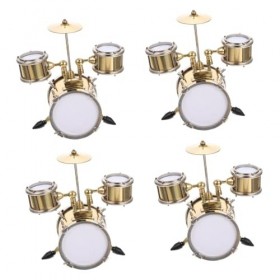 Abaodam 4 Ensembles Mini Modèle DInstrument De Musique Petites Choses Caisse Claire Miniature Maison Instruments De Musique 