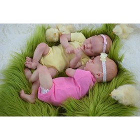 iCradle Poupées Reborn réalistes en vinyle souple et silicone pour nouveau-né avec ensemble de vêtements et accessoires