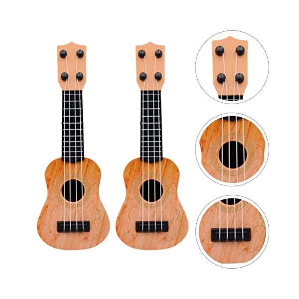 STOBOK 2Pcs Jouet Musical Ukulélé Enfants Ukulélé Jouets Enfants Jouet Musical Ukulélé 4 Cordes Mini Guitare Jouet pour Enfan