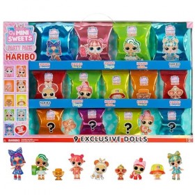 LOL Surprise Loves Mini Sweets X Haribo Party Pack - 9 Poupées à Collectionner et + de 45 Surprises - Accessoires, Poupées en
