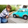 Barbie Voiture tout-terrain, véhicule 4 places turquoise avec carosserie éclaboussée de boue, poupée blonde incluse, jouet po