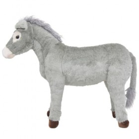 Homgoday Âne en Peluche debout Gris XXL Accessoires pour Poupées en Peluche Poupées