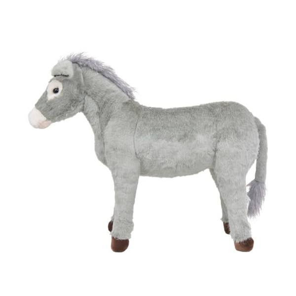 Homgoday Âne en Peluche debout Gris XXL Accessoires pour Poupées en Peluche Poupées