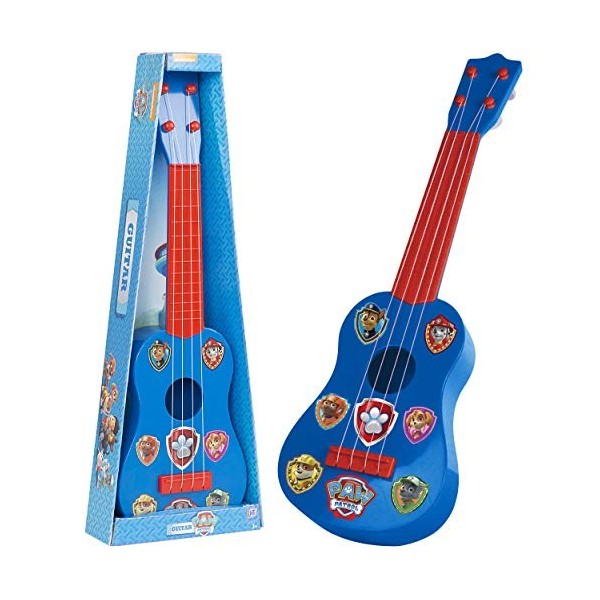 Guitare Paw Patrol | Guitare acoustique Pat Patrouille avec 4 cordes |  Jouets de patrouille de patte de guitare pour enfants