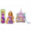 Disney Princesses Lot Maison De Poupées Château Aventures Magiques HLW29 + Poupée Raiponce HLW03 , 3 Niveaux, Sons, Lumièr