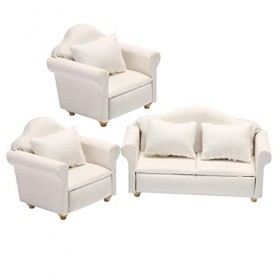 ibasenice 4 Ensembles Meubles De Maison De Poupée Décoration De Canapé De Maison De Poupée Modèle De Canapé De Maison De Poup