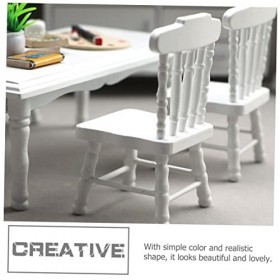 Toyvian 5 Ensembles Table à Manger De Simulation Mini Poupées Meubles Miniatures Décor pour Table Mini Décor Mini Chaise Mini