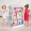 DREAMADE Cuisine Enfant 2 en 1 en Bois Maison de Poupée pour Enfants 3-7 Ans Maison de Rêve Multifonctionnel avec Accessoires