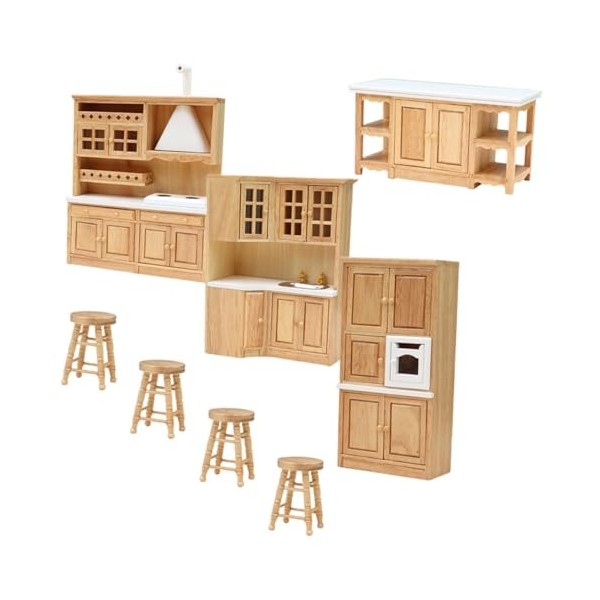 Vaguelly 1 Ensemble De Meubles Mini Maison Accessoires Mini Maison Cuisine Fourniture Miniatures Accessoires De Cuisine Minia