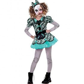 amscan Amscan 8402225 Costume de poupée effrayant pour fille, taille L, avec accessoires inclus, multicolore