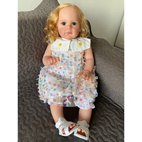 Poupées Reborn pour Tout-Petits, Poupées en Silicone Souple De 60 Cm Qui Ressemblent À De Vrais Bébés Reborn Réalistes, Cheve