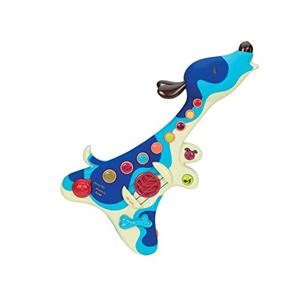 B. toys – Guitare pour enfants – Woofer – Instrument interactif – 3 Modes: Acoustique, électrique, et chien – Boutons musicau