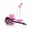 Guitare rock avec cordes en acier, amplificateurs, support réglable et microphone - Guitare rock pour enfants - Guitare enfan