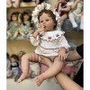 Poupées Reborn 24 Pouces 60CM Reborn Toddler Girl Doll Doux câlin Corps Yeux Bleus Vraie Vie bébé poupées pour Enfants Collec