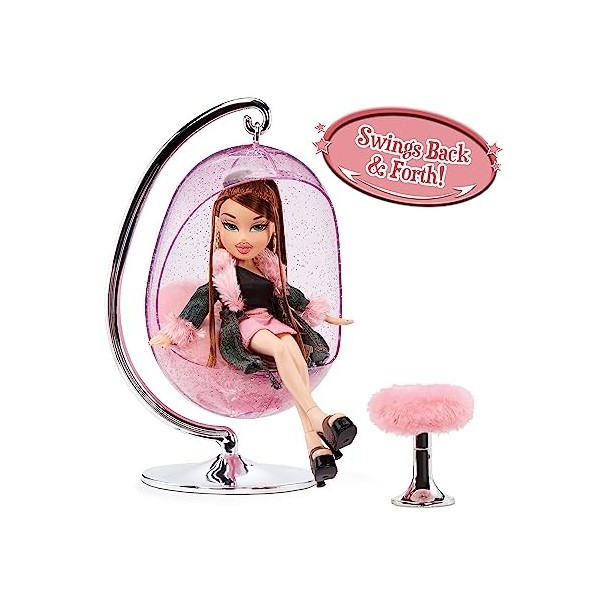 Bratz Chaise balançoire pour Meubles poupée, Plastique et Polyester, Multicolore, Taille Unique