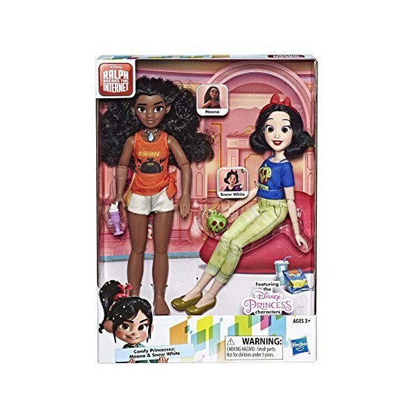 Disney Princess Ralph Breaks The Internet Movie Dolls, Moana and Snow White Dolls with Comfy Clothes and Accessories