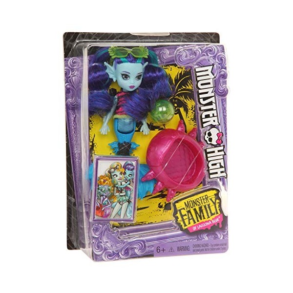 Monster High Fcv67 Monster Famille Ebbie Bluedoll