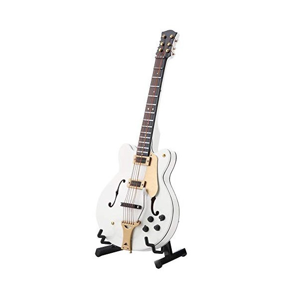 Semme - Guitare Miniature Blanc - Mini Instrument avec étui - Enfan