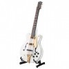 Semme - Guitare Miniature Blanc - Mini Instrument avec étui - Enfant ou Musique - 7 in
