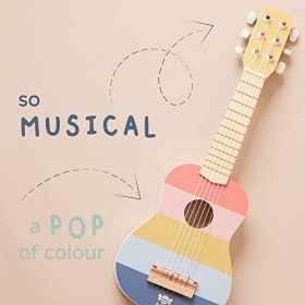 Just bee kids - Jouet Guitare en bois avec cordes, Jouets interactifs pour les enfants et les jeunes enfants, pour les garçon