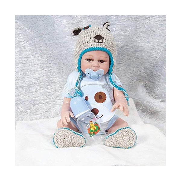 Reborn Baby Dolls, Simulation Baby 57cm Rebirth Doll Jouets pour Enfants en Silicone, 57cm, Nourrir Les poupées 57cm 