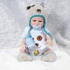 Reborn Baby Dolls, Simulation Baby 57cm Rebirth Doll Jouets pour Enfants en Silicone, 57cm, Nourrir Les poupées 57cm 