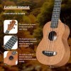 Ukulélé enfants adultes débutants, ukulélé soprano 21 pouces, guitare hawaïenne en bois dacajou avec cordes, sac de transpor