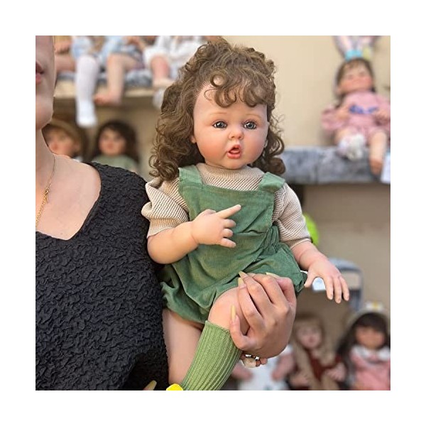 Nouveau 60CM énorme bébé Taille Reborn Toddler Artiste Fait poupée de Haute qualité avec 3D Peau veines Visibles Cheveux enra