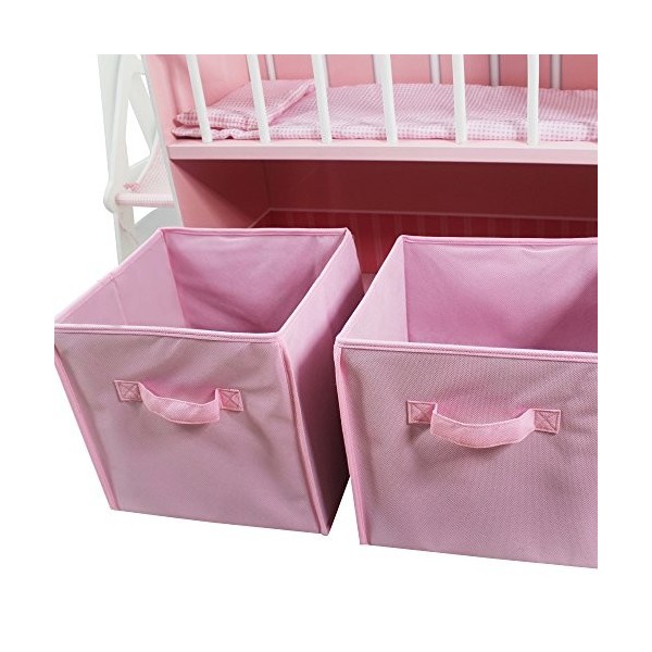 Teamson Kids Maison de poupée Dream Land nurserie Poupon 2 façades Bois Fille Rose TD-11460A