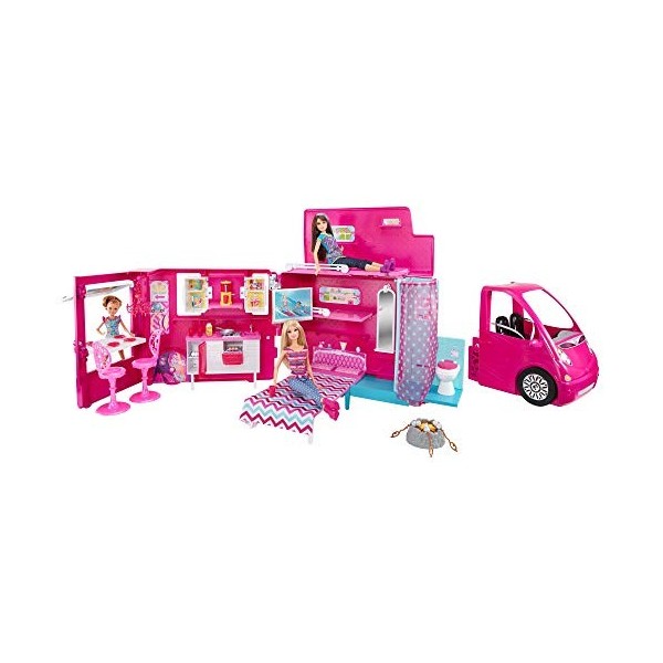 Barbie - Bjn62 - Accessoire pour Poupée - Camping Car