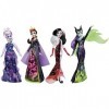 Disney Villains Collection Noire et Lumineuse, Pack de 4 poupées mannequins, exclusivité Amazon
