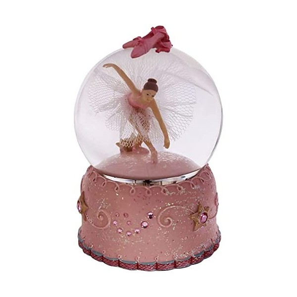 Singeek Boîte à Musique rotative en Forme de Boule de Cristal pour poupée Miniature Maison de poupée Cadeau danniversaire Sa