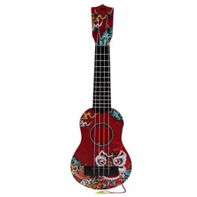 Ukulélé jouet pour enfants, mini guitare en plastique 4 cordes 17 pouces Instruments de musique pour enfants jouets éducatifs