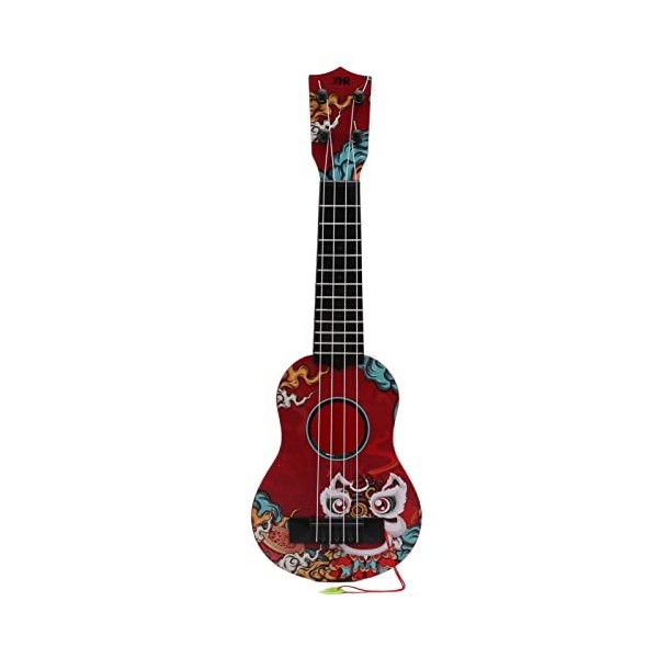 Ukulélé jouet pour enfants, mini guitare en plastique 4 cordes 17 pouces Instruments de musique pour enfants jouets éducatifs