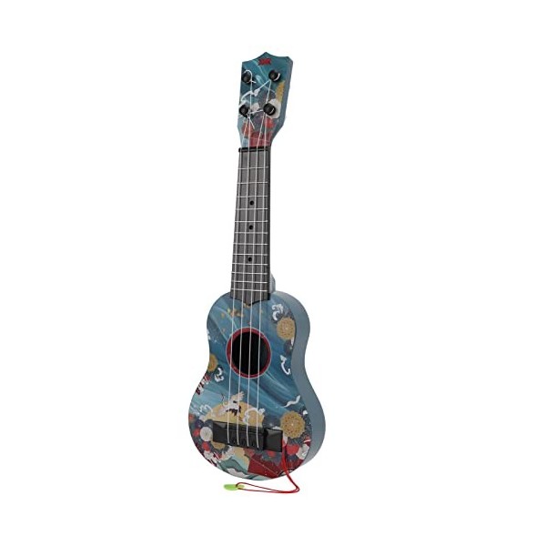 Ukulélé jouet pour enfants, mini guitare en plastique 4 cordes 17 pouces Instruments de musique pour enfants jouets éducatifs