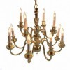 Melody Jane Maison de Poupées Elite 12 Bras Laiton Chandelier Bougie Ampoules Miniature Ampoule Électrique