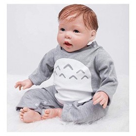 Poupée Reborn de Simulation en Plastique Souple en Silicone 22" pour Enfant de 3 Ans et Plus C01 