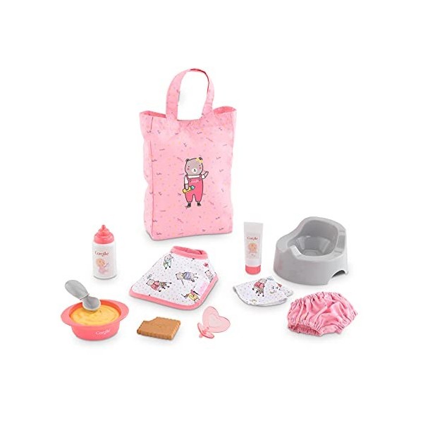 Corolle - Mon Premier Poupon, Grand Coffret dAccessoires, pour poupon 30cm, dès 18 mois, Rose, 9000110440