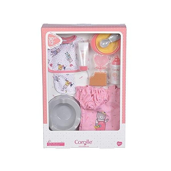 Corolle - Mon Premier Poupon, Grand Coffret dAccessoires, pour poupon 30cm, dès 18 mois, Rose, 9000110440