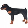 Homgoday Chien Rottweiler en Peluche debout Noir et Marron XXL Accessoires pour poupées, poupées en peluche