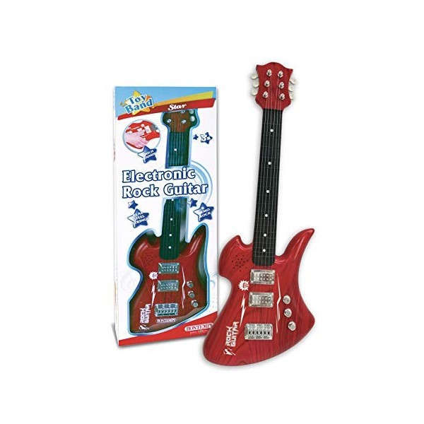 Bontempi Icom Bontempi 4815 Electric Rock Guitar with Sound Effects Red 24 4815