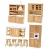 HOOTNEE 1 Ensemble Bois Naturel Pratique Drôle Amusant Meubles Miniature Prop Miniatures Maison De Poupée Cuisine Mini Décors