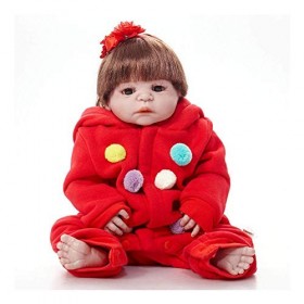 Réaliste Reborn Babies Aides à la mémoire Simulation Reborn Baby Poupée en Plastique Souple 22" pour Enfant de 3 Ans et Plus 