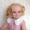 Reborn Baby Doll Girls Silicone Full Body Blonde Hair Toddler Girl 22 Pouces Nouveau-né Bébé Poupées Qui Ressemblent À Un Jou