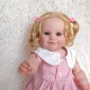 Reborn Baby Doll Girls Silicone Full Body Blonde Hair Toddler Girl 22 Pouces Nouveau-né Bébé Poupées Qui Ressemblent À Un Jou